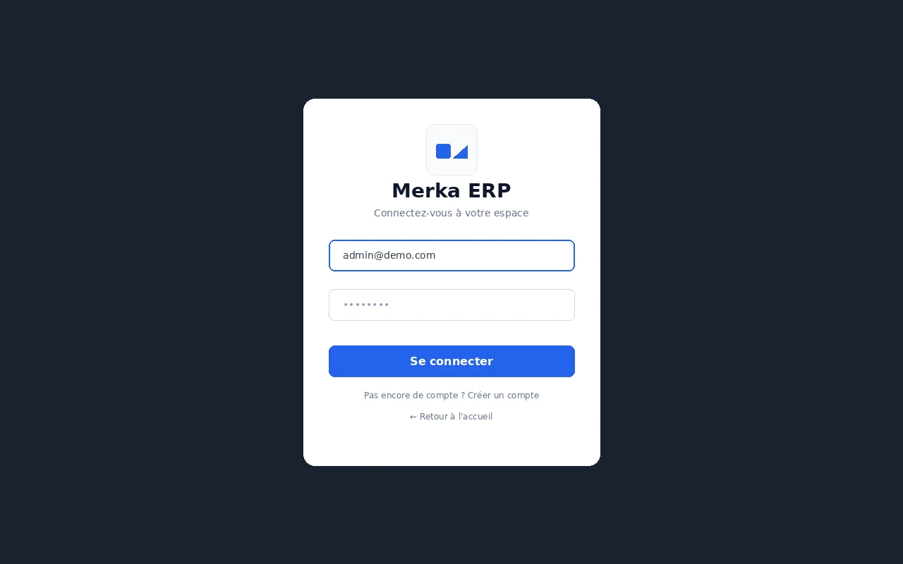 Merka ERP — plateforme Odoo Merkago en production